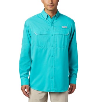 Columbia PFG Low Drag Offshore Long Sleeve, Camisa Turquesa Claro Para Hombre | 481032-ESU